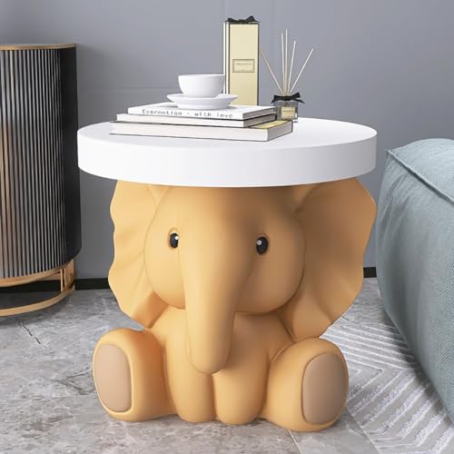 EpuzeR Couchtisch Sitzender Elefant Beistelltisch Wohnzimmertisch Satztisch Kleiner Tisch for Wohnzimmer, 40 * 40 * 40cm (Color : Brown) von EpuzeR