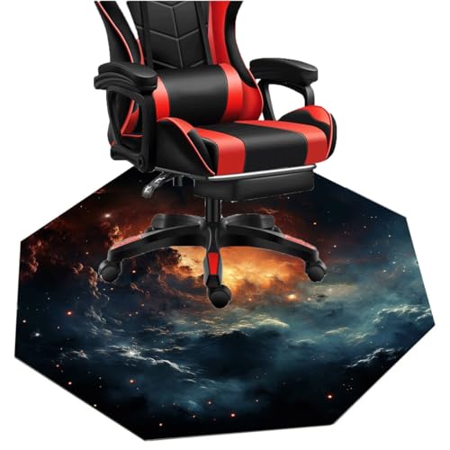 EpuzeR Gaming Teppich Achteckig Bodenschutzmatte Bürostuhl Unterlage Kratzfest Bodenmatte Stuhlunterlage for Laminat, Parkett, Hartböden (Color : 1, Size : 160cm) von EpuzeR