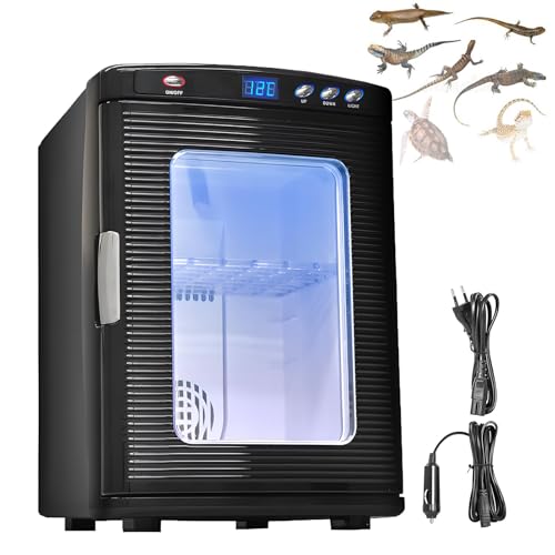 EpyGnom 25L Reptile Egg Incubator Heating & Cooling Digital Incubator Temperature Control from 5 to 60°C(41°F to 140°F) Lab Brooder Box with Handle AC and DC Power for Growing Yeast Black von EpyGnom