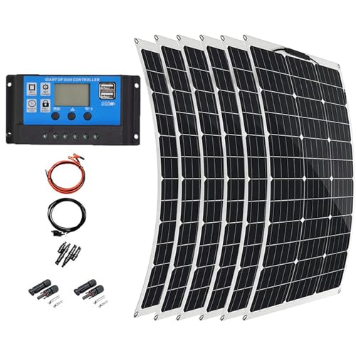 EpyGnom 300W Solarpanel Flexibel Kit 18V Monokristallin Solarmodul mit 40A Laderegler Off Grid Solar Kit für 12V Batterien Photovoltaik Wohnmobil Balkonanlage Gartenhäuse Boot 6 * 300W EpyGnom 300W Solarpanel Flexibel Kit 18V Monokristallin Solarmodul mit 40A Laderegler Off Grid Solar Kit für 12V Batterien Photovoltaik Wohnmobil Balkonanlage Gartenhäuse Boot 6 * 300W von EpyGnom