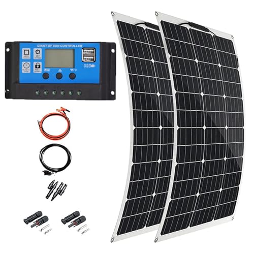 EpyGnom Solarpanel Flexibel Set 300W Monokristallines Solarmodul Flexibel mit 40A Laderegler zum Aufladen von 12V Batterien für Wohnmobil Garten Camper Boot und Dach des Hauses 2 * 300W EpyGnom Solarpanel Flexibel Set 300W Monokristallines Solarmodul Flexibel mit 40A Laderegler zum Aufladen von 12V Batterien für Wohnmobil Garten Camper Boot und Dach des Hauses 2 * 300W von EpyGnom