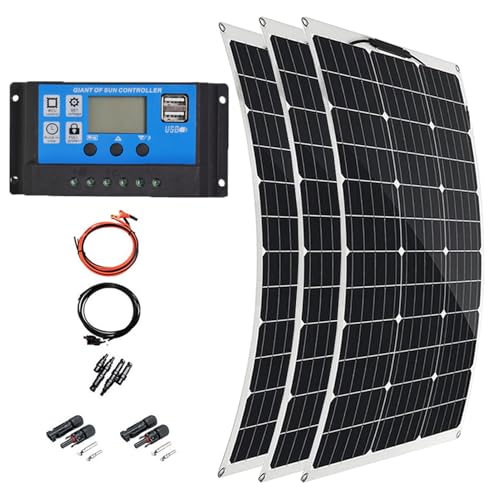 EpyGnom Solarpanel Flexibel Set 300W Monokristallines Solarmodul Flexibel mit 40A Laderegler zum Aufladen von 12V Batterien für Wohnmobil Garten Camper Boot und Dach des Hauses 3 * 300W EpyGnom Solarpanel Flexibel Set 300W Monokristallines Solarmodul Flexibel mit 40A Laderegler zum Aufladen von 12V Batterien für Wohnmobil Garten Camper Boot und Dach des Hauses 3 * 300W von EpyGnom