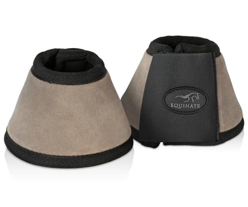 Equinate Hufglocken Fargo mit Wildleder überzogen M Grau - Robuste und stoßdämpfende Springglocken - Hufschutz für Training und Turniere - 2er Set Equinate Hufglocken Fargo mit Wildleder überzogen M Grau - Robuste und stoßdämpfende Springglocken - Hufschutz für Training und Turniere - 2er Set von Equinate