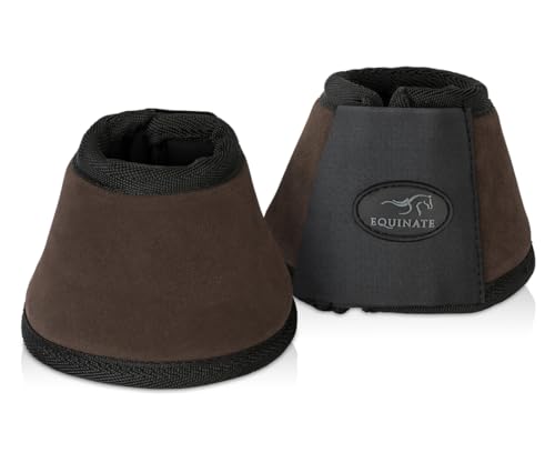 Equinate Hufglocken Fargo mit Wildleder überzogen XL Braun - Robuste und stoßdämpfende Springglocken - Hufschutz für Training und Turniere - 2er Set Equinate Hufglocken Fargo mit Wildleder überzogen XL Braun - Robuste und stoßdämpfende Springglocken - Hufschutz für Training und Turniere - 2er Set von Equinate