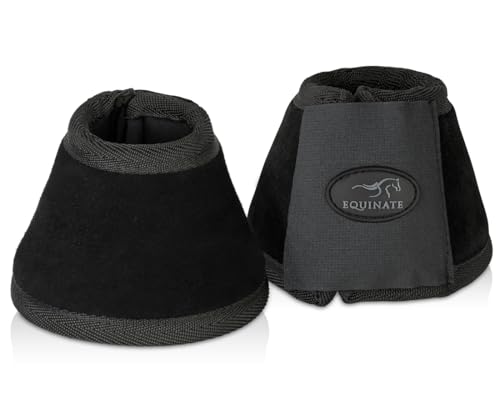 Equinate Hufglocken Fargo mit Wildleder überzogen XXL Schwarz - Robuste und stoßdämpfende Springglocken - Hufschutz für Training und Turniere - 2er Set Equinate Hufglocken Fargo mit Wildleder überzogen XXL Schwarz - Robuste und stoßdämpfende Springglocken - Hufschutz für Training und Turniere - 2er Set von Equinate