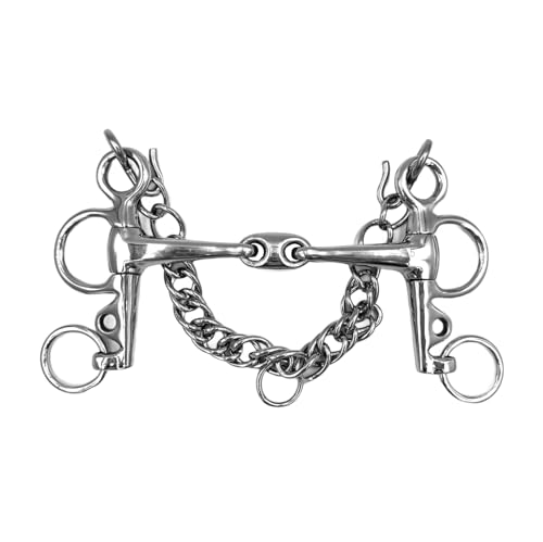 Equine Smile ES0091 Gebiss Pelham Doppelt Gebrochen aus Edelstahl Gebissstärke 15 mm (14.5 cm) von Equine Smile