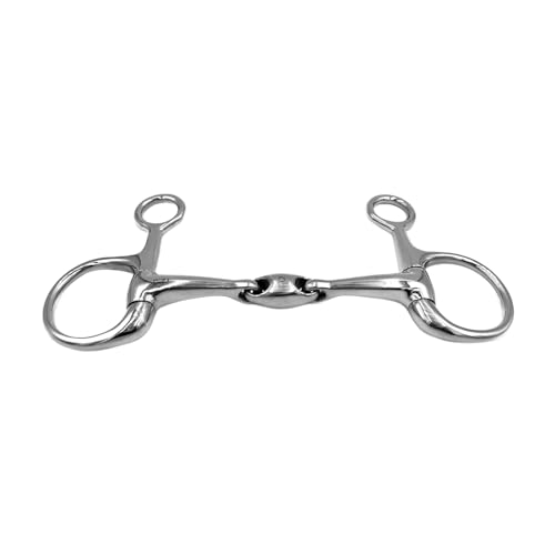 Equine Smile ES0092 Gebiss Baucher Trense Bauchergebiss Doppelt Gebrochen aus Edelstahl Gebissstärke 15 mm (12.5 cm) von Equine Smile