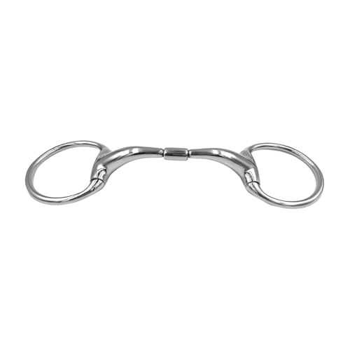 Equine Smile ES0119 Gebiss ErgoBit Bit Eggbutt Olivenkopfgebiss Olivenkopftrense Lock Roller aus Edelstahl Ringdurchmesser 70 mm Gebissstärke 18 mm (14.5 cm) von Equine Smile