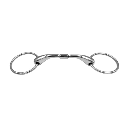 Equine Smile ES0121 Gebiss ErgoBit Bit Wassertrense Lock Roller ohne Haken aus Edelstahl Ringdurchmesser 65 mm Gebissstärke 16 mm (13.5 cm) von Equine Smile
