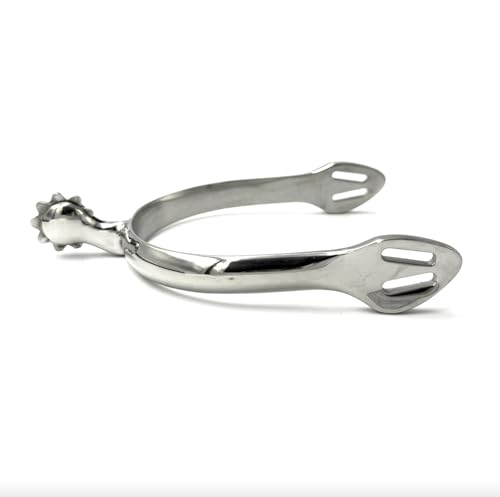 Equine Smile ES1064 ErgoSpur Radsporen Sonnenradsporen Breite Ausführung mit Sonnenrad Reitsporen Reiten Sporen Spur hochwertiger Edelstahl (Herren 40 mm) von Equine Smile