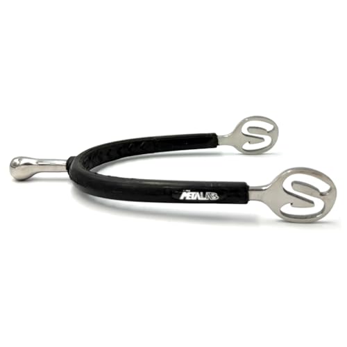Equine Smile ES1078 SuperSpur Dornsporen Kugelkopf kugelförmiges Halsende mit Gummi aus hochwertiger Edelstahl Reitsporen Reiten Sporen Spur (L 40 mm - Herren) von Equine Smile