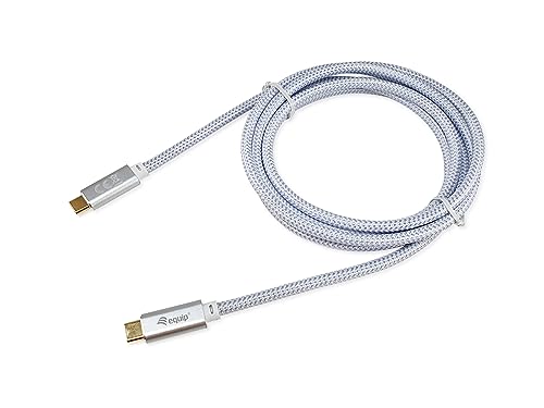 Equip 128358 USB 3.2 Gen 2 C-auf-C-Kabel, M/M, 2,0m, PD100W, 4K/60Hz, 10Gbps, Weiß von Equip