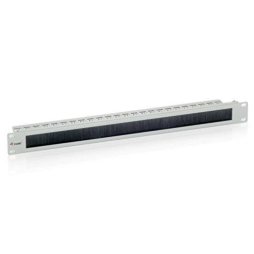 Equip 19" Kabeldurchführung 1HE mit Bürsteneinsatz schwarz von Equip