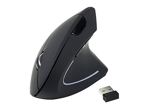 Equip 245110 Ergonomische Schnurlosmaus/Wireless/Links und Rechtshänder/schwarz von Equip