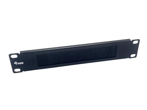 Equip Kabeldurchführung Bürstenplatte, 25,4 cm (10"), 1 HE, schwarz von Equip