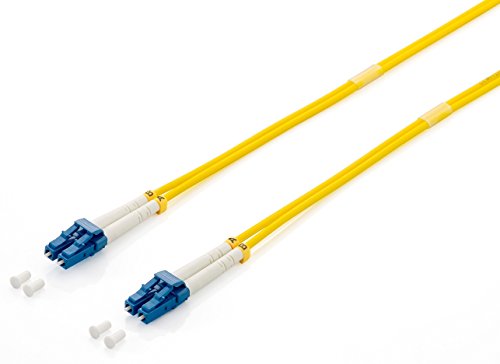 Equip LWL-Patchkabel-Glasfaserkabel (LC->LC 10.00m Singlemode Duplex OS2 gelb Polybeutel) von Equip