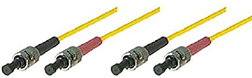 Equip LWL-Patchkabel-Glasfaserkabel (ST->ST 10.00m Singlemode Duplex OS2 gelb Polybeutel) von Equip