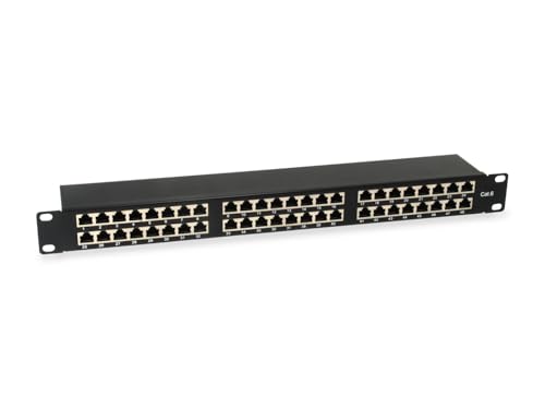 Equip Patchpanel 48x RJ45 Cat6 19" 1HE schwarz von Equip