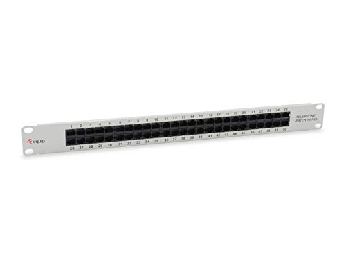 Equip Patchpanel 50 Ports x Cat3 19" 1HE ISDN Hellgrau von Equip