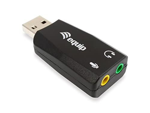 Equip USB-Soundadapter Soundkarte USB 2x3.5mm Stereo Mic-In Line-Out extern von Equip