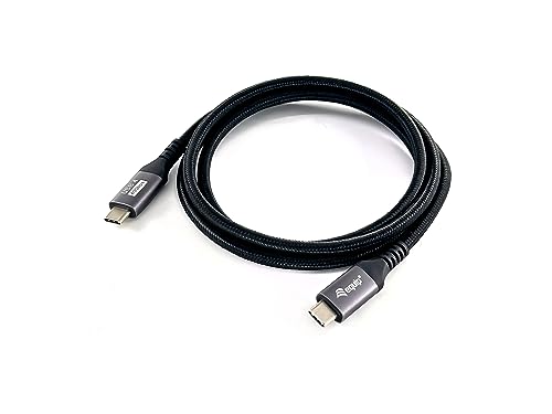 Equipo 128381 USB 4 Gen 3 C-auf-C-Kabel, M/M, 1,2m, PD3.1 240W, 8K/60Hz, 40Gbps, Schwarz von Equip