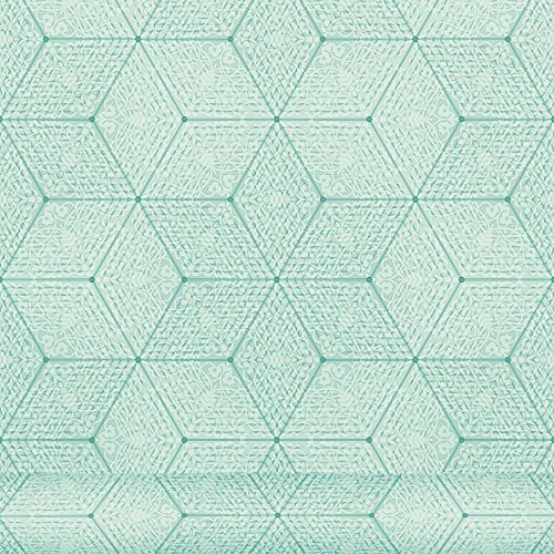 Equipo DRT Rinaldo Tapete mit geometrischem Design 58x35x5 cm Jadegrün von Equipo DRT