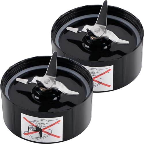 Equust 2er-Pack Cross-Klingen-Ersatzteile, funktioniert mit Magic Bullet 250 W Mixern, Modell MB1001-Serie, schwarz von Equust