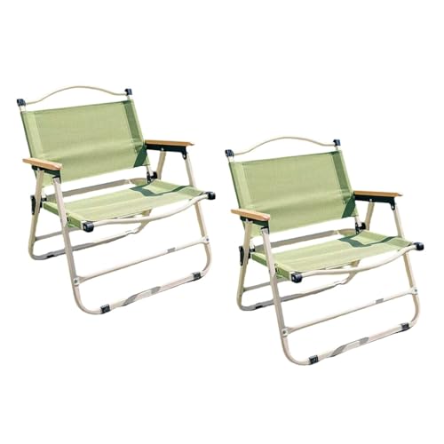 Eqvexd Leichter Klappstuhl – ideal for Picknicks, Camping und Strand, 158 kg Tragkraft, mit Armlehnen aus Buchenholz und breiter Sitzfläche, Keine Montage erforderlich(Small Size,2 Pieces) von Eqvexd