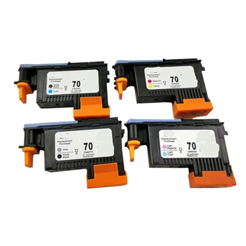 QMLQRGKF Druckkopf Kompatibel mit Kompatible Z5200 Z2100 Z3200 Z5400 Z3100 B9180 Plotter C9404A C9405A C9406A C9407A Ersatz(1 Set 4PCS) von ErAKFd