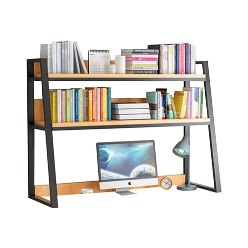 ErWaad Mehrzweck-Bücherregal für die Arbeitsplatte – Bücherregal für den Schreibtisch, 2-stufiger, Verstellbarer Ausstellungsregal-Organizer, Leiter-Bücherregal für den Computer-Schreibtisch, für z von ErWaad