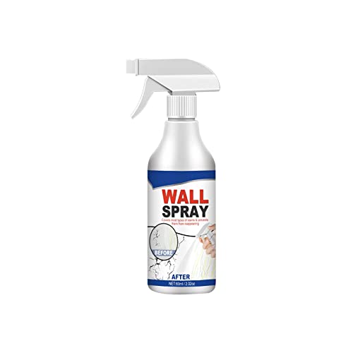 Wand-Direkt-Sprühfarbe Mittel Haushalts-Innen-Direkt-Sprühfarbe zum Abdecken von Flecken und Wandabblättern 60 ml Pflanzenklammern Selbstklebend (White, One Size) von EraAja