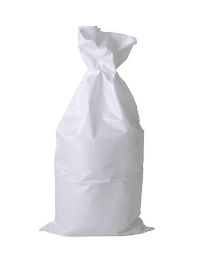 EraGreen PP-Gewebesack 50 Stück 90cm x 140cm in weiß für 75kg - extrem reißfest - Transportsack Getreidesack Sandsack Hochwasser Bauschuttsack von EraGreen