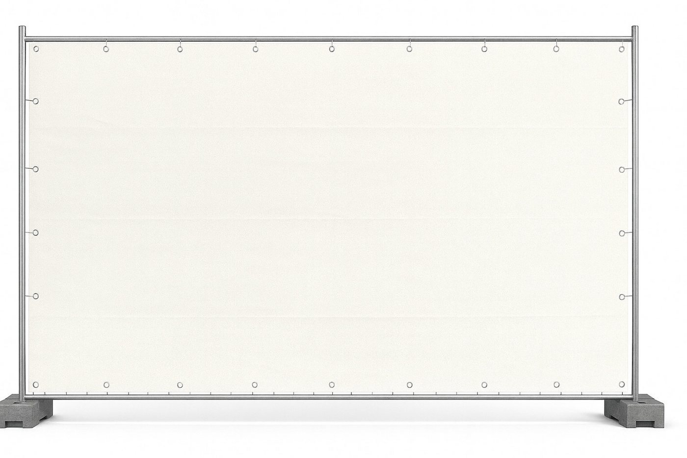 EraGreen Sichtschutzelement Bauzaunplane Sichtschutz-Plane PE-Gewebe mit Ösen Abdeckplane, (1,76m x 3,41m, weiß) von EraGreen