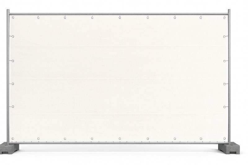 EraGreen Sichtschutzelement Bauzaunplane Sichtschutz-Plane PE-Gewebe mit Ösen Abdeckplane, (1,76m x 3,41m, weiß) von EraGreen