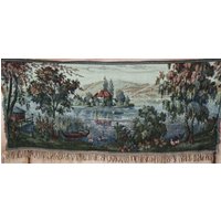 Vintage Gobelin Teppich, Wandteppich Wandteppich, Tagesdecke, Rustikaler Schöne Landschaft, Geschenkidee von EraRetro