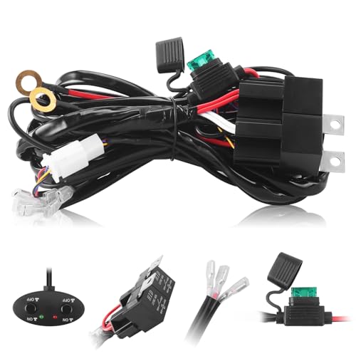 Erato LED Licht Kabelbaum Kit 18 AWG 3 Leitungen 12V 40A Relais 30A Inline-Sicherung zwei Steuerschalter Schaltmodi für Lichtleiste Nebelscheinwerfer zusätzliche Arbeitsscheinwerfer Erato LED Licht Kabelbaum Kit 18 AWG 3 Leitungen 12V 40A Relais 30A Inline-Sicherung zwei Steuerschalter Schaltmodi für Lichtleiste Nebelscheinwerfer zusätzliche Arbeitsscheinwerfer von Erato