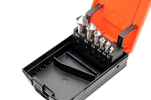 BAER Kegelsenkersatz HSSG 90°, Kegelsenker-Set 6,3-20,5 mm 6tlg. Senkersatz - Senkbohrer - Entgrater - Fräser - Ansenker-Set - Senkkopfbohrer BAER Kegelsenkersatz HSSG 90°, Kegelsenker-Set 6,3-20,5 mm 6tlg. Senkersatz - Senkbohrer - Entgrater - Fräser - Ansenker-Set - Senkkopfbohrer von Baer