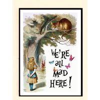 Poster Vintage Retro Print Alice We're All Mad Here Art Collage Wanddekoration Wandkunst Lexikon Poster Vintage Retro Print Alice We're All Mad Here Art Collage Wanddekoration Wandkunst Lexikon von Erbsenbeetdesign