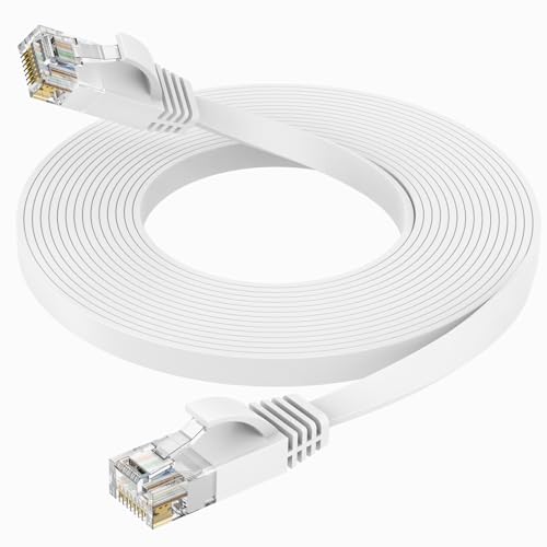 Ercielook Lan Kabel 5meter CAT6 High Speed Netzwerkkabel mit Kabelclips - lankabelverlaengerung für PS5/4 Router Modem TV Switch Laptop von Ercielook