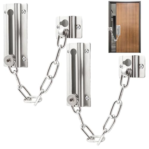 2 PCS -Türkette, Edelstahl Schwerlast -Tür -Sicherheitskette Außende Eingangstor Restrictor Limper Sicherheitsschloss für Zuhause, Hotelschloss 2 PCS -Türkette, Edelstahl Schwerlast -Tür -Sicherheitskette Außende Eingangstor Restrictor Limper Sicherheitsschloss für Zuhause, Hotelschloss von Ercoiong