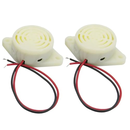 2pcs Piezo-Summer High-Decibel Anti-Diebstahl 12V Mehrzweck-Spielezglieder Elektronische kontinuierliche Schallsignale mit Bleidraht-Summers von Ercoiong