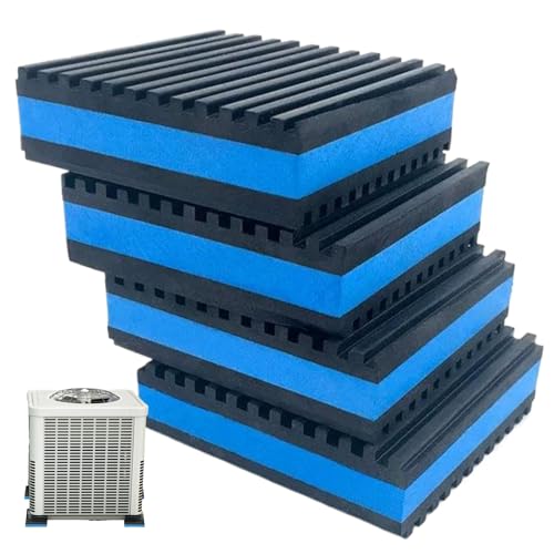 4pcs Anti -Vibrationsmatte, Hochleistungsblau -Gummi -Vibrations -Isolatorpolster für Klimaanlagen, Kompressoren, Laufbänder 4x 4 x7/8 Anti -Pads für Waschmaschine von Ercoiong