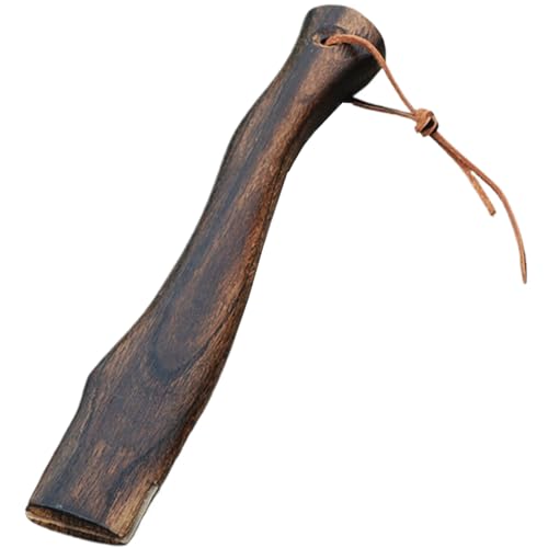 Ercoiong Axtgriff 10 Zoll Holz Hatchet Griff Ersatz durch hängende Lederkabel natürliche Holzmaserung für die Grenzfläche 4 * 1, 3 cm langes Axt von Ercoiong