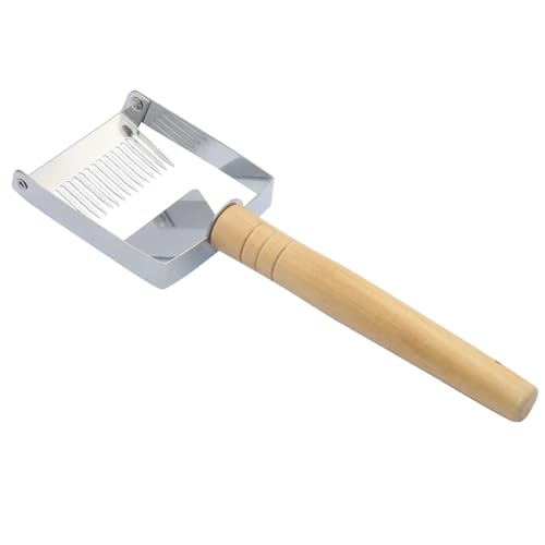 Ercoiong Honig -Unklar -Werkzeug Edelstahl Honig Schaber Unklapper Messer mit langem Holzgriff 9, 5 x 3 Zoll Bienenstock -Werkzeugbienenstock -Werkzeug von Ercoiong