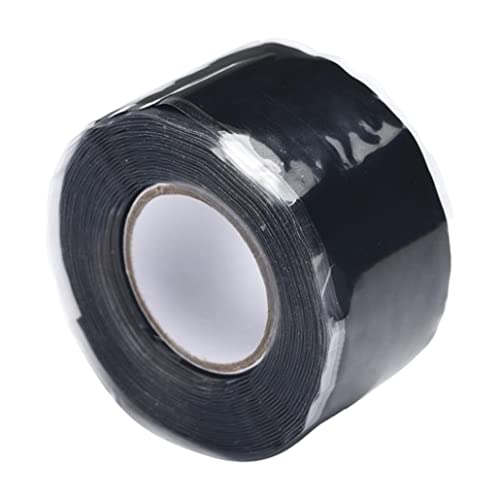 Ercoiong Schlauch Reparaturband Selbstverschmelzende Schlauchbindung Silikon Wasserrohrklebeband Schwarz Schwarz von Ercoiong