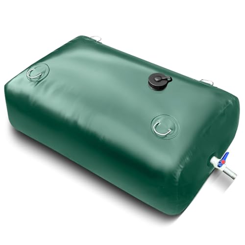 Ercoiong Wassertank 110L/29 Gallonen PVC Faltbare tragbare Wasserblase für Camping, Garten, Wohnmobil, LKW -Bett, Notwassertank wiederverwendbar von Ercoiong