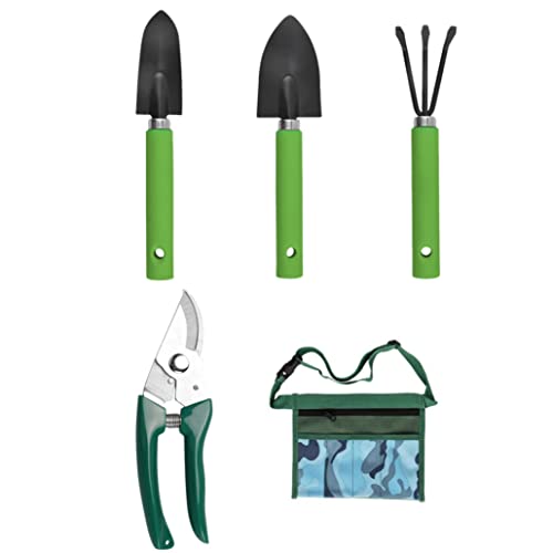 Gartenwerkzeuge Set Hochleistungs-Schnittschere Gardending Handwerkzeuge Kit mit Aufbewahrungstasche 5pcs von Ercoiong
