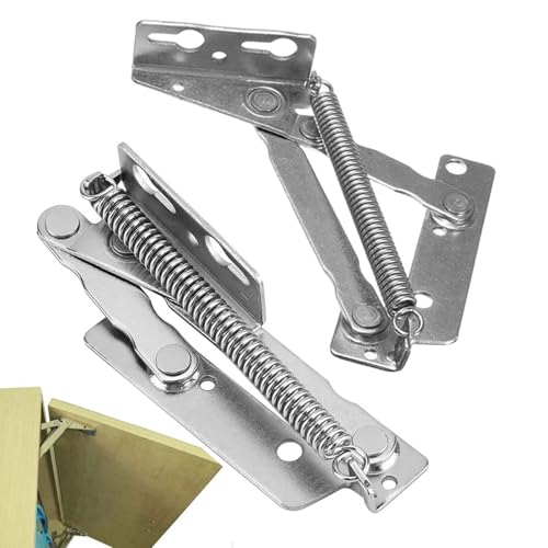 Küchenschrankscharniere 2pcs 80 Grad Heavy Duty Queen Spring Stützschrankscharniere zum Klappern der Betten Sofas Schranktorskitchen von Ercoiong
