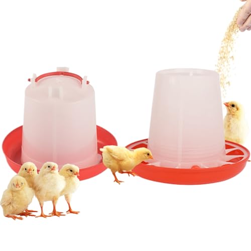Kükenfutter- und Wasserer -Kit 1L und 1 kg Baby Chick Feeder Waterer Set mit Tablett automatisch waschbar wiederverwendbares Plastik -Baby -Hühnchenversorgungen Kükenfutter- und Wasserer -Kit 1L und 1 kg Baby Chick Feeder Waterer Set mit Tablett automatisch waschbar wiederverwendbares Plastik -Baby -Hühnchenversorgungen von Ercoiong