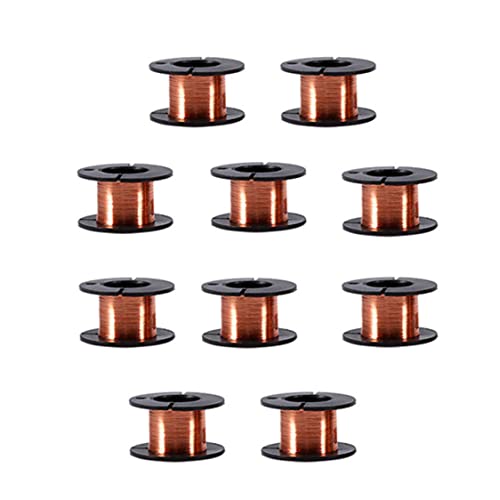 Lackierter Kupferdraht isoliert 15 m 0, 1 mm Elektromagnet -Induktor -Spulen -Wickeldraht 10pcs Transformator Kupfer von Ercoiong